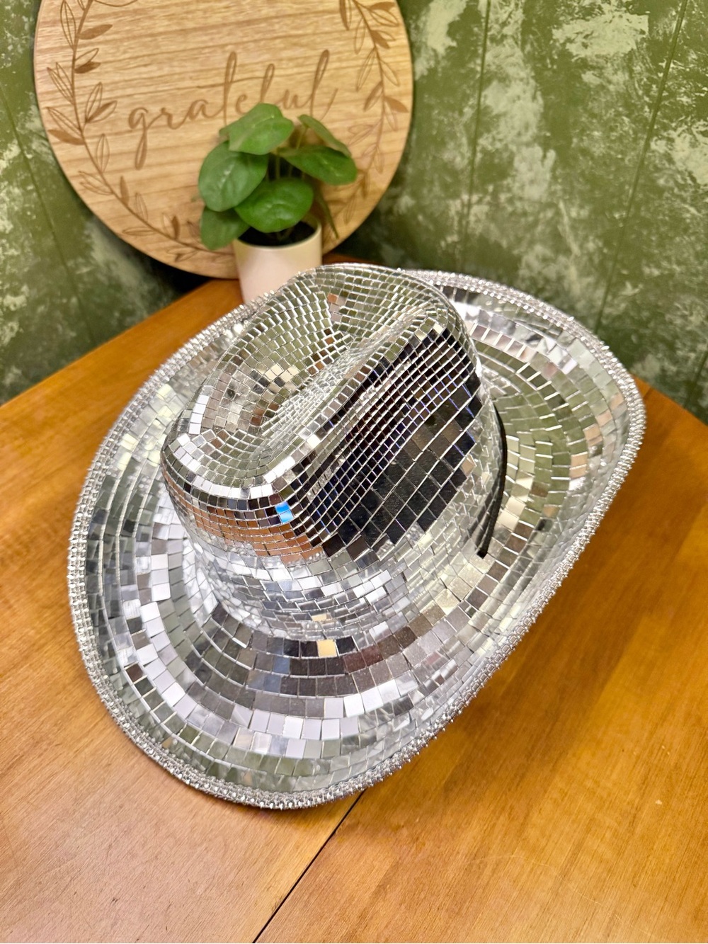 New Mirrored Disco Cowgirl Hat